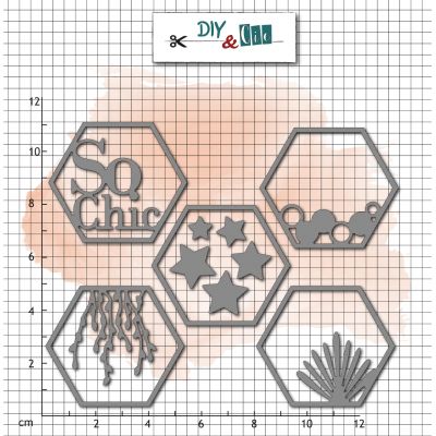 Dies DIY&Cie - Col.16 - Hexagones So Chic