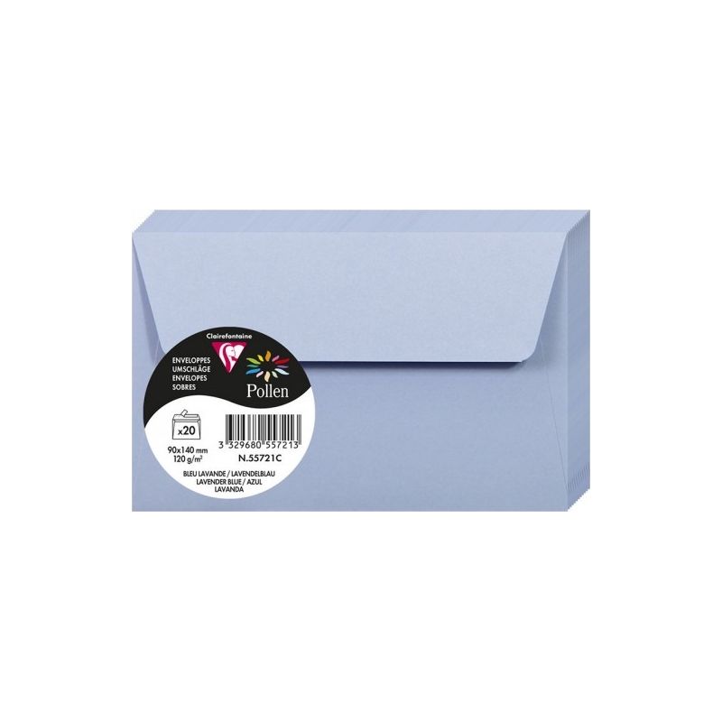 Enveloppes Pollen 90x140 - Bleu Lavande
