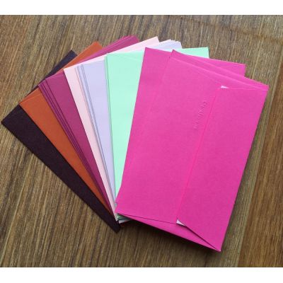 20 Enveloppes 90x140 - Mix de couleurs