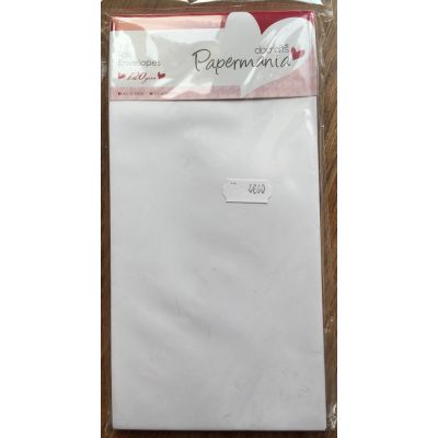 Enveloppes Papermania 105x210 - Blanc