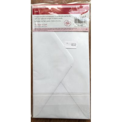 Enveloppes Papermania 105x210 - Blanc