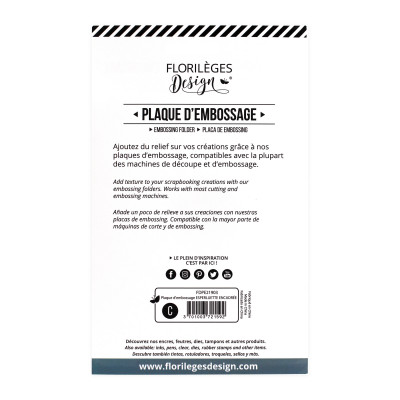 Plaque d'embossage ESPERLUETTE ENCADR&Eacute;E