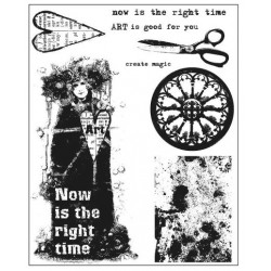 Cling Mounted Stamps - Now Is The Right Time - Prima - Finnabair