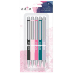 Creative Devotion - 5 stylos effaçables couleurs assorties