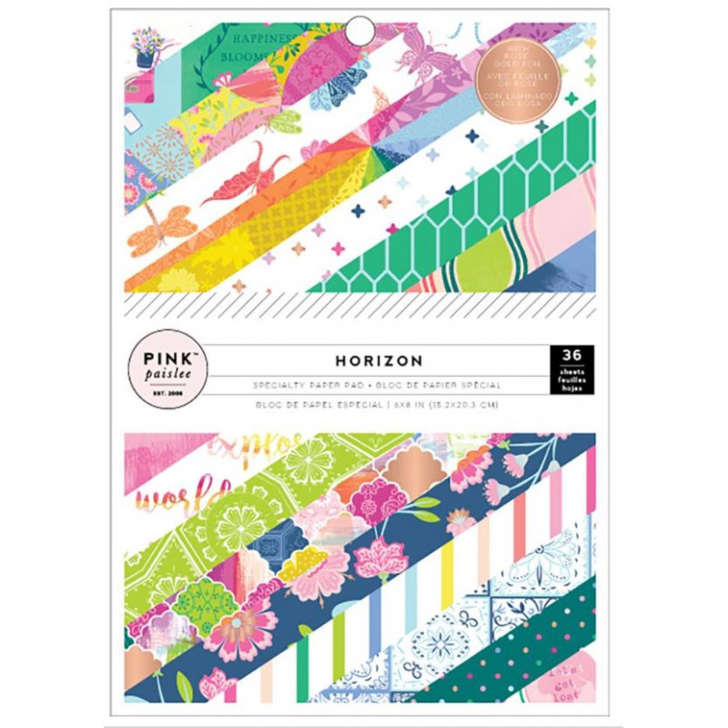 Pack de papiers 15x20cm - Pink Paislee- Horizon