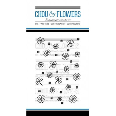 Tampons clear Chou & Flowers - Fond trefles