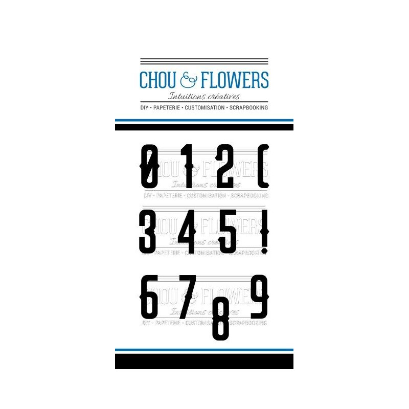 Tampons clear Chou & Flowers - Chiffre Celte