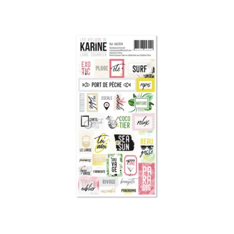 Les Ateliers de Karine - Long Courrier - stickers étiquettes