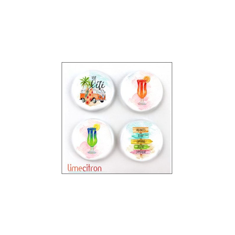 Badges 2.5cm Lime Citron - West