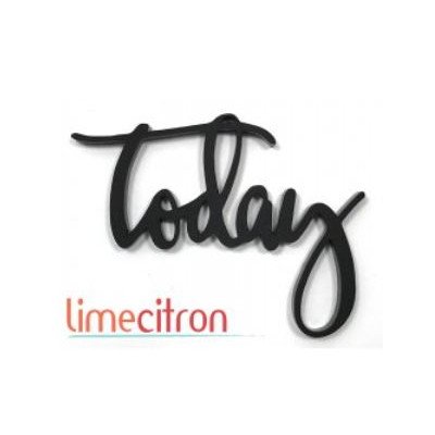 Décoration Acrylique Lime Citron - Today (noir)