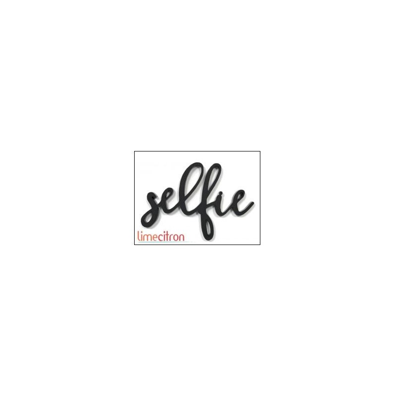 Décoration Acrylique Lime Citron - Selfie (Blanc)