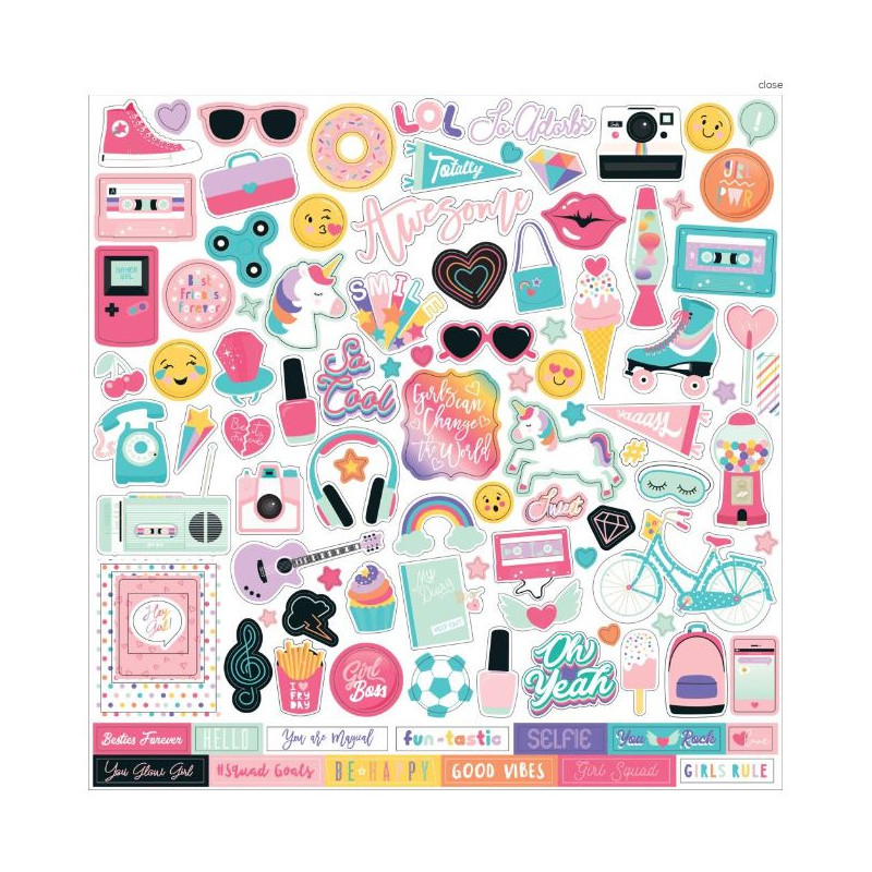 Stickers 30.5 x 30.5 - Echo Park - Teen Spirit