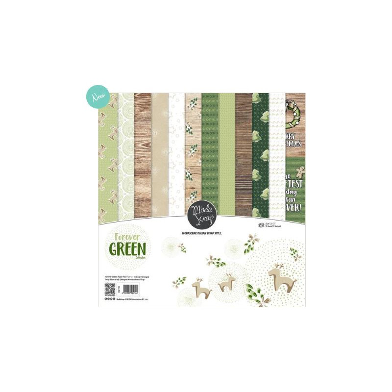 ModaScrap - Paper Pack 30.5 cm x 30.5 cm - Forever Green