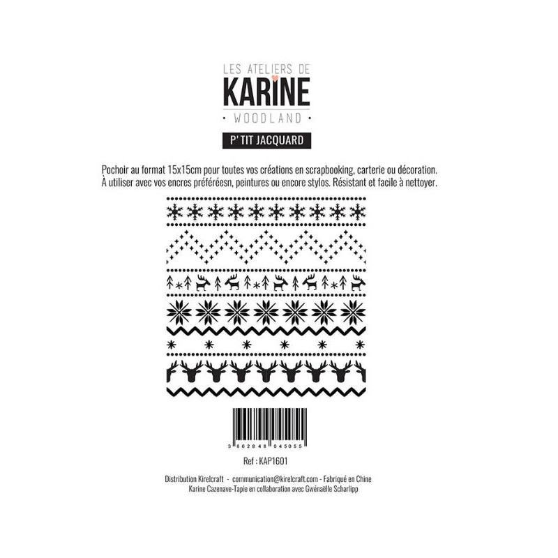 Pochoir Les Ateliers de Karine - Woodland - P'tit Jacquard