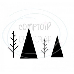 Comptoir Scrap - Die Duo de sapin graphique 