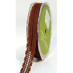 Dentelle entre-2 fin Marron