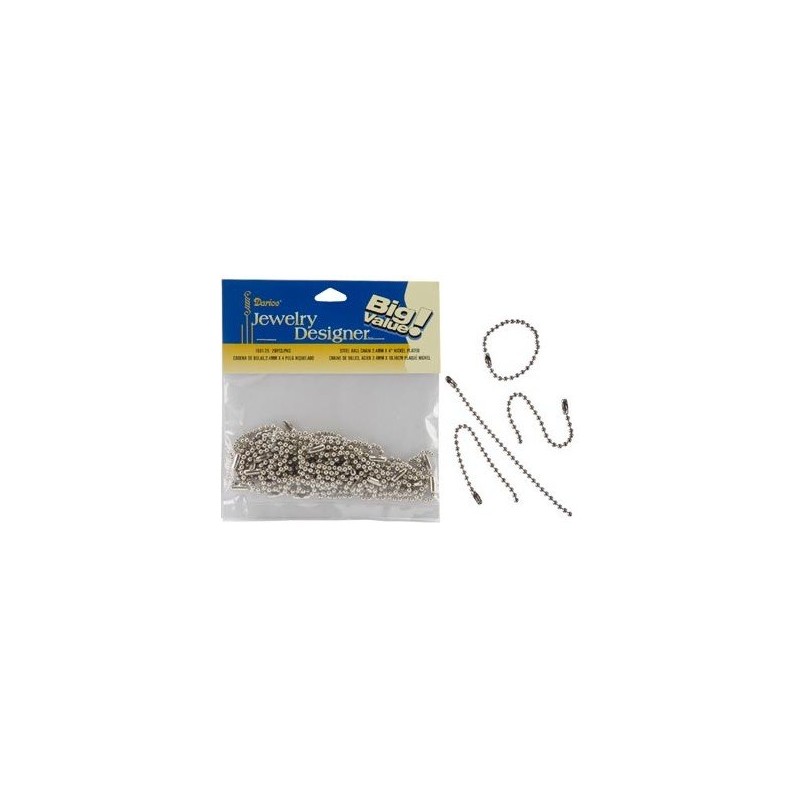 Chainettes argentées 2 mm (10 cm - 28 pièces)