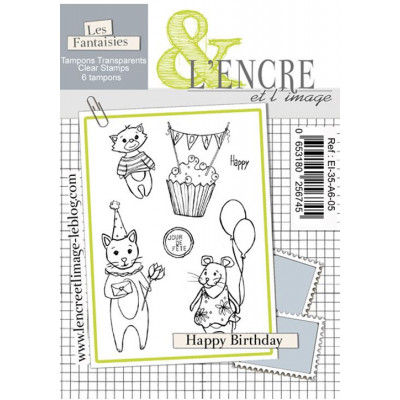 Tampons transparents L'Encre et l'image - Happy Birthday