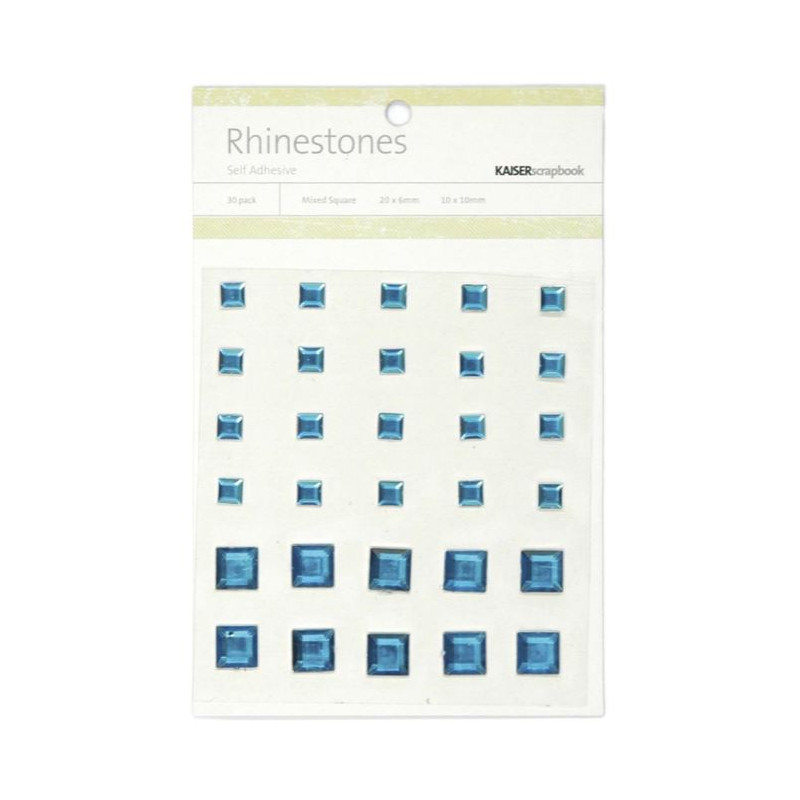 Perles relief autocollantes - Rhinestones - Bleu