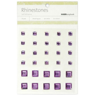 Perles relief autocollantes - Rhinestones - Violet