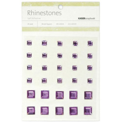 Perles relief autocollantes - Rhinestones - Violet