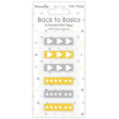 Pinces Bois Fantaisie Dovecraft - Coeur & Etoiles