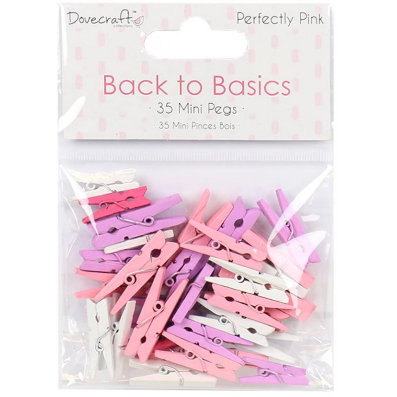 Pinces Bois Fantaisie Dovecraft - Mix Rosé