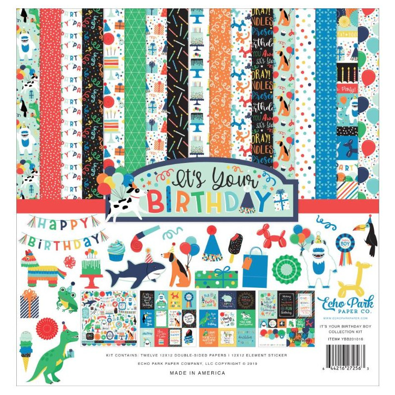 Pack 30x30 - Echo Park - It's Your Birthday boy