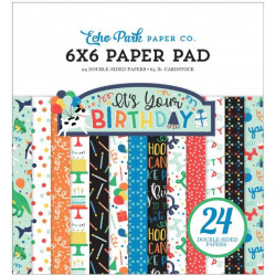 Pack Papier 15.2 x 15.2 - Echo park - It's your birthday - Garçon