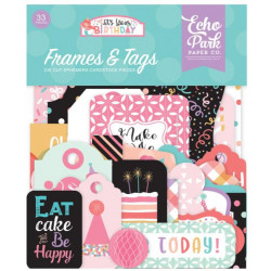 Die Cuts - Echo Park - Birthday - Girl Frames & Tags