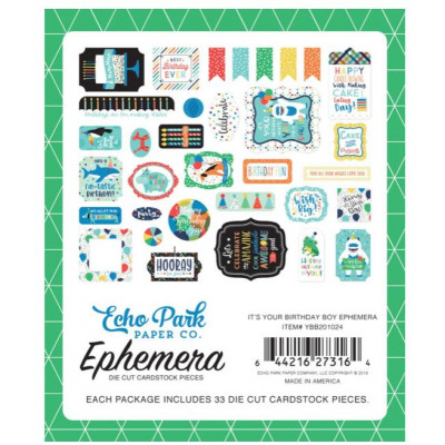 Die Cuts - Echo Park - Birthday - Boy Ephemera