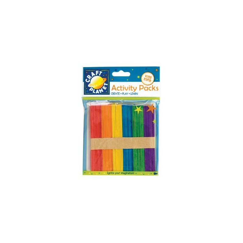 Bâtons Sucette - Craft planet - 50p - Couleurs assorties