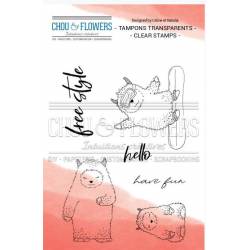 Tampons Clear - Chou & Flowers - Souffle d'hiver - Famille Yeti