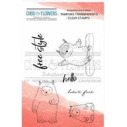 Tampons Clear - Chou & Flowers - Souffle d'hiver - Famille Yeti