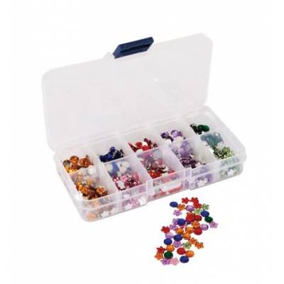 Assortiments Strass Fleurs et Pierres (750pièces) - Boîte