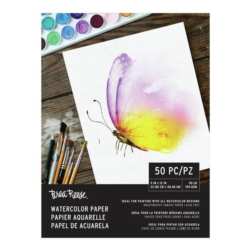 Bloc papier aquarelle - Brea Reeze - 190gr/m² 22.9x30.5 cm (50 feuilles)