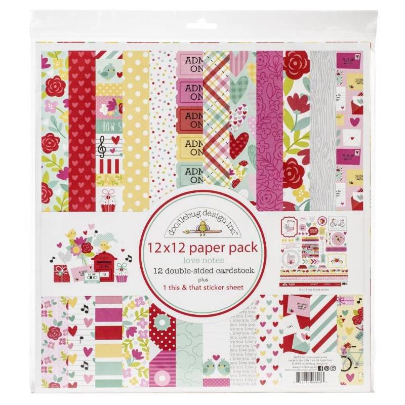 Pack 30x30 - Doodlebug design Inc - Love notes