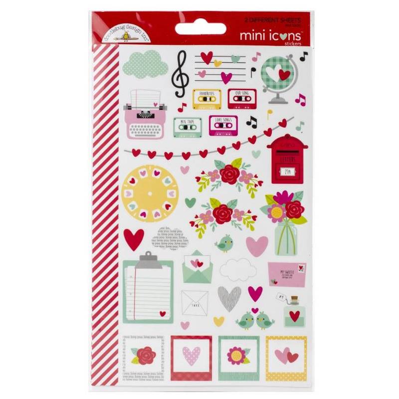 Stickers Mini icons - Doodlebug - Love Notes