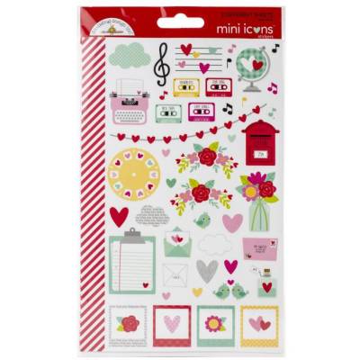 Stickers Mini icons - Doodlebug - Love Notes