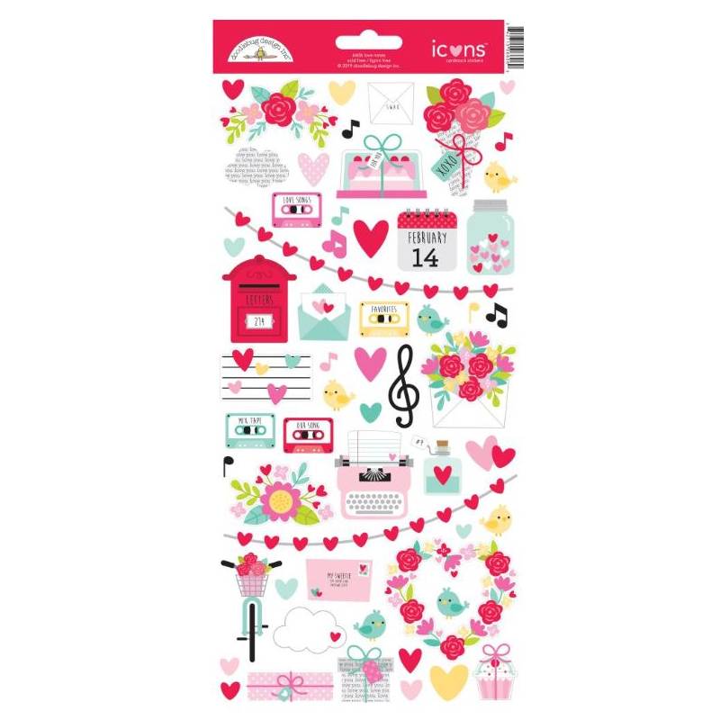 Stickers Icons - Doodlebug - Love Notes