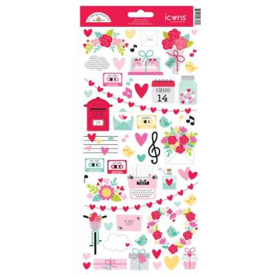 Stickers Icons - Doodlebug - Love Notes