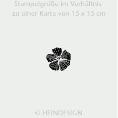 Tampon Bois - Heindesign - Double face - fleur de mauve