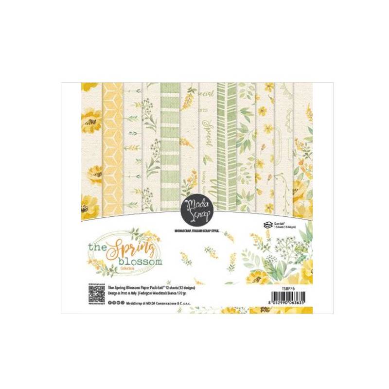 ModaScrap - Paper Pack 15.2x15.2 - Printemps fleuri