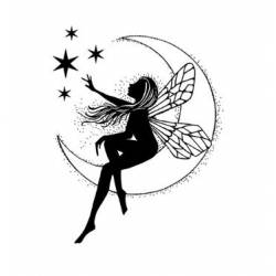 Tampon Clear - Lavinia - Fée de la lune - Moon Fairy 