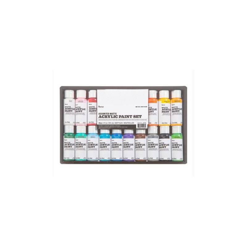 Peintures Acryliques -  Darice - 16 unités x 59ml - Mat