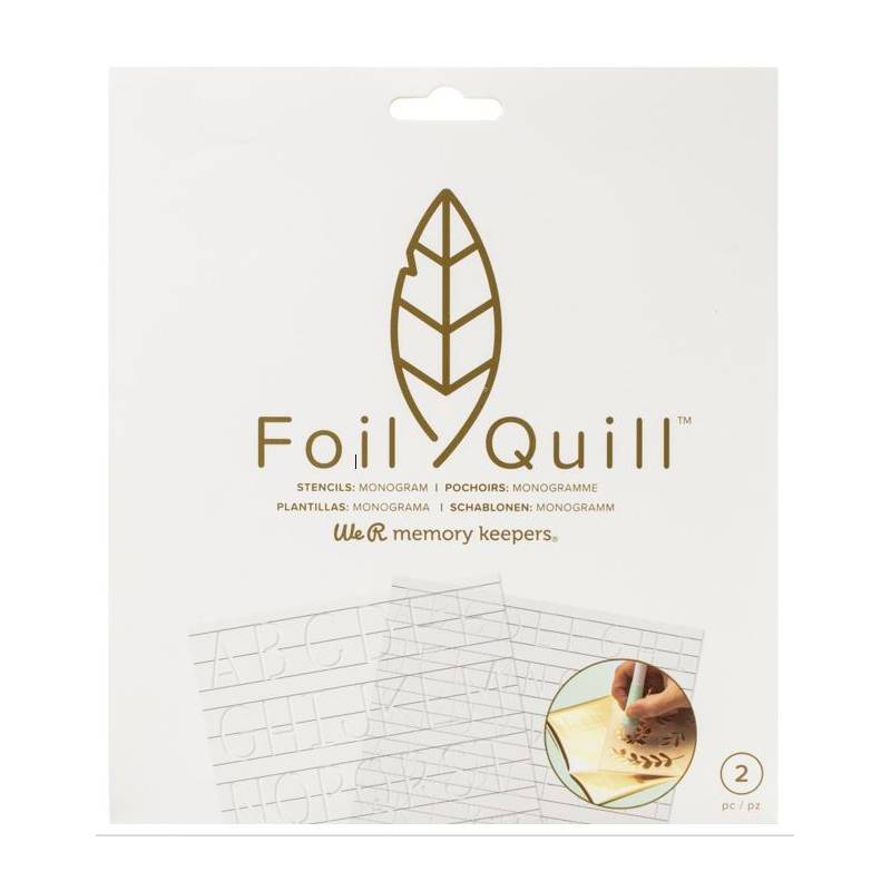 Foil Quill - Stencils Monogram - We R memory keepers