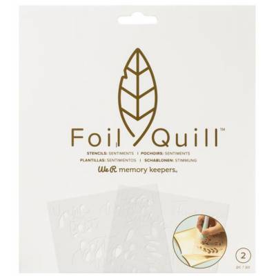 Foil Quill - Stencils Sentiments - We R memory keepers