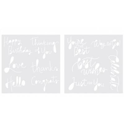 Foil Quill - Stencils Sentiments - We R memory keepers