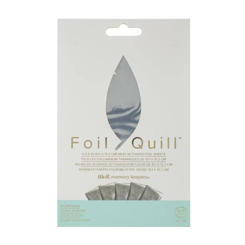 Foil Quill - 30 feuilles Silver Swan - We R memory keepers