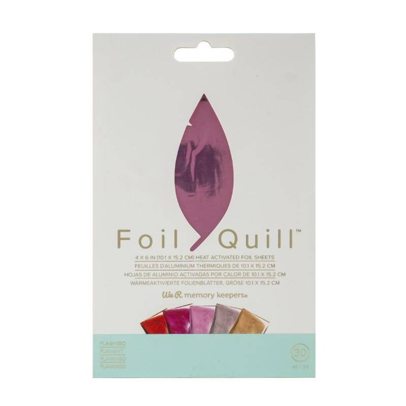 Foil Quill - 30 feuilles Flamingo - We R memory keepers